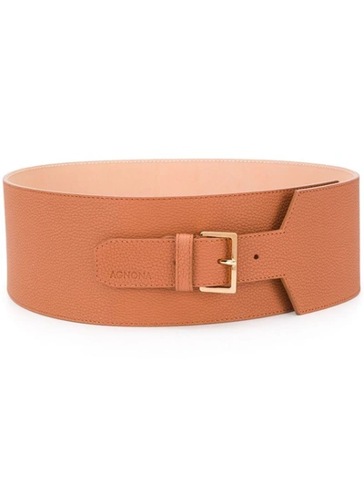 Shop Agnona Women's Brown Leather Belt