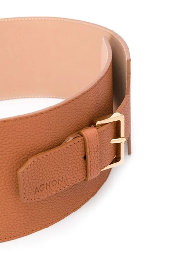 Shop Agnona Women's Brown Leather Belt