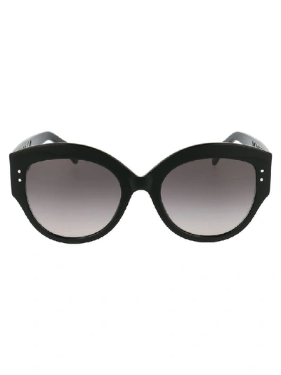 Shop Alaïa Women's Black Metal Sunglasses