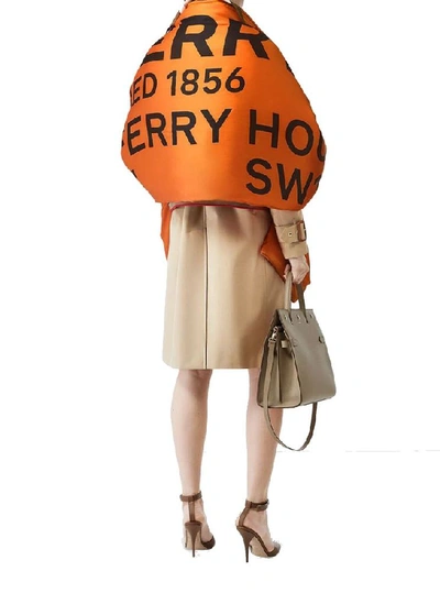 Shop Burberry Women's Orange Silk Shawl