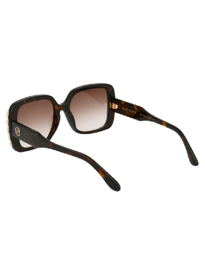 Shop Elie Saab Women's Brown Metal Sunglasses