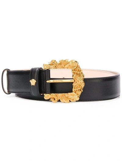Shop Versace Women's Black Leather Belt