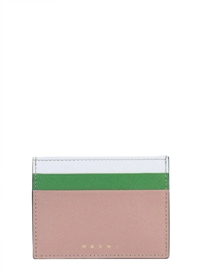 Shop Marni Women's Pink Leather Card Holder