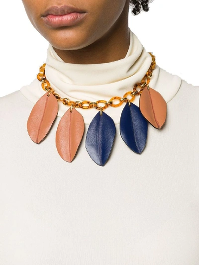 Shop Marni Women's Brown Leather Necklace