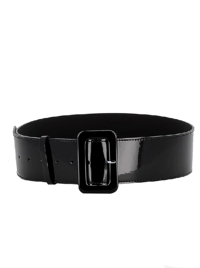 Shop P.a.r.o.s.h . Women's Black Leather Belt