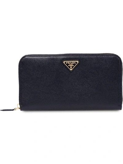 Shop Prada Women's Black Leather Wallet
