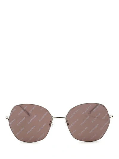 Shop Balenciaga Women's Silver Metal Sunglasses