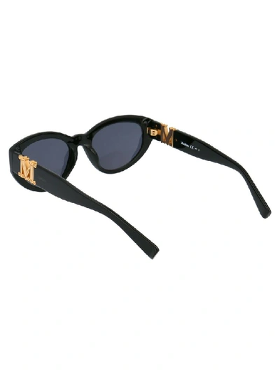 Shop Max Mara Women's Black Metal Sunglasses