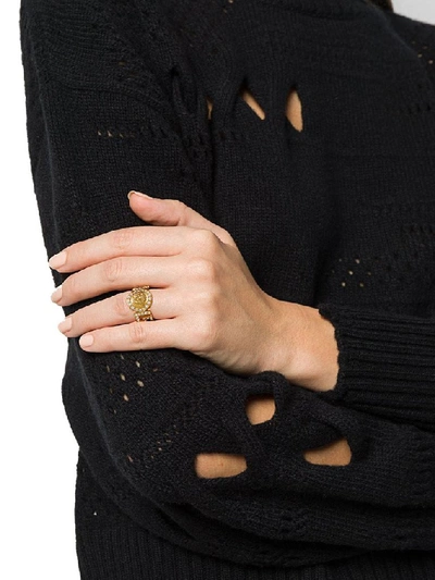 Shop Versace Women's Gold Metal Ring