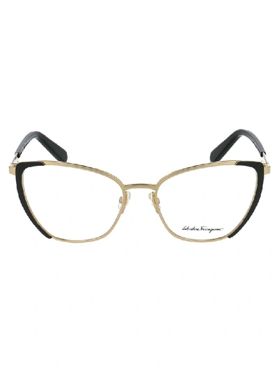 Shop Ferragamo Salvatore  Women's Gold Metal Glasses