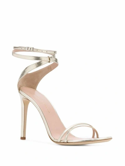 Shop Giuseppe Zanotti Design Women's Gold Leather Sandals