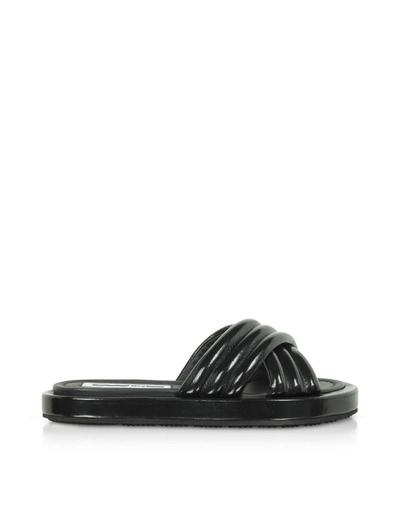 Shop Mcq By Alexander Mcqueen Women's Black Leather Sandals