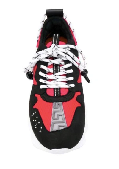Shop Versace Women's Red Leather Sneakers