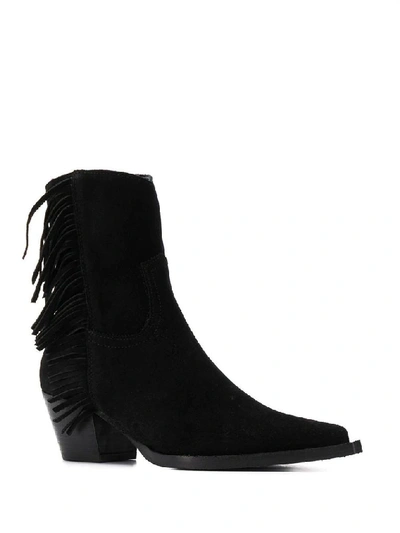 Shop Pinko Women's Black Suede Ankle Boots