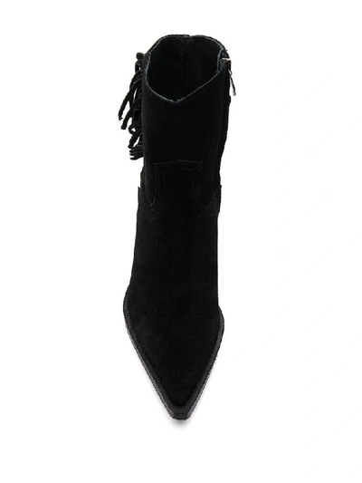 Shop Pinko Women's Black Suede Ankle Boots