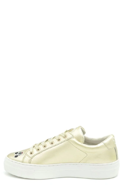 Shop Moa Women's Gold Leather Sneakers