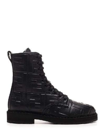 Shop Fendi Black Ankle Boots
