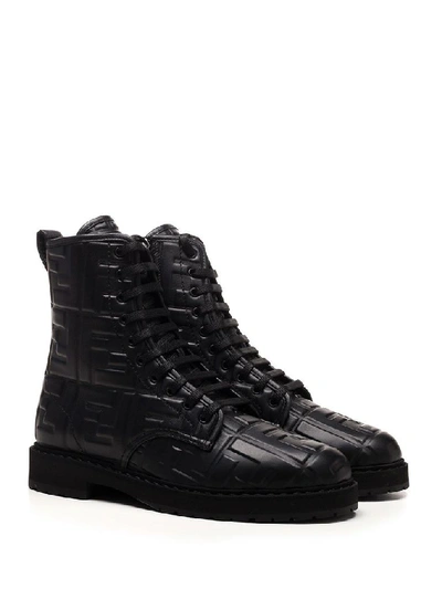 Shop Fendi Black Ankle Boots