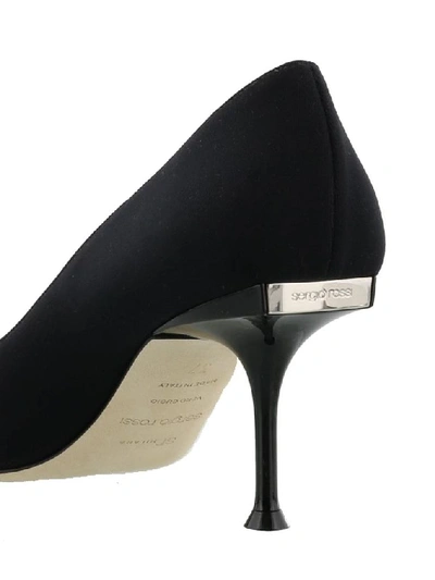 Shop Sergio Rossi Women's Black Cotton Pumps