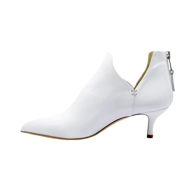 Shop Strategia Women's White Leather Ankle Boots