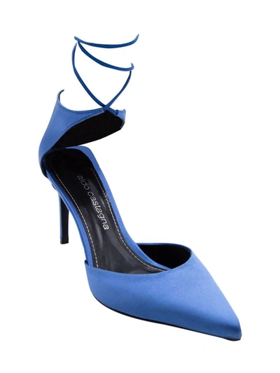 Shop Aldo Castagna Women's Light Blue Velvet Pumps