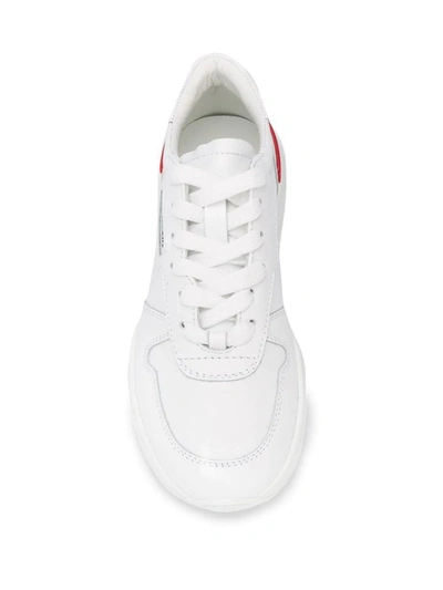 Shop Dsquared2 Women's White Leather Sneakers