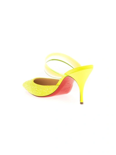 Shop Christian Louboutin Women's Yellow Leather Heels