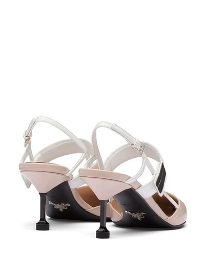 Shop Prada Women's Pink Leather Heels