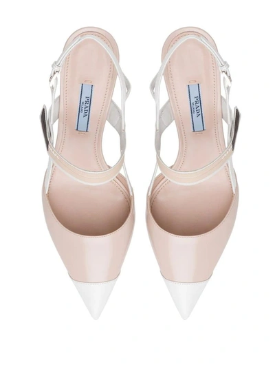 Shop Prada Women's Pink Leather Heels