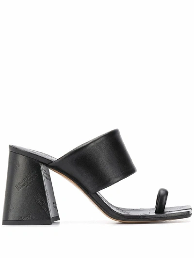 Shop Maison Margiela Women's Black Leather Sandals