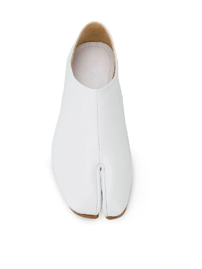 Shop Maison Margiela Women's White Leather Loafers