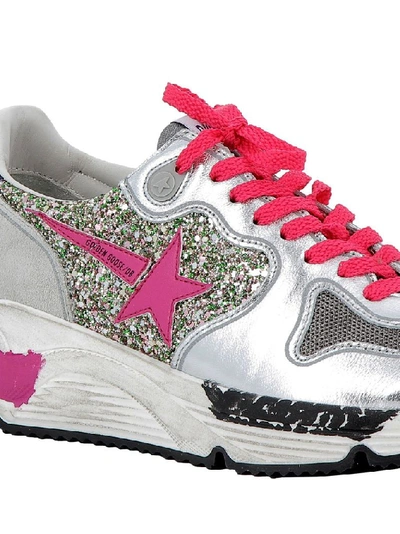 Shop Golden Goose Women's Silver Leather Sneakers