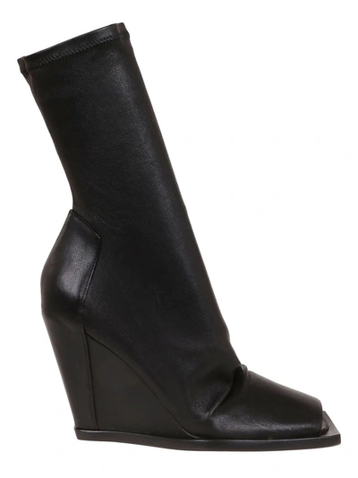 Shop Rick Owens Women's Black Leather Boots