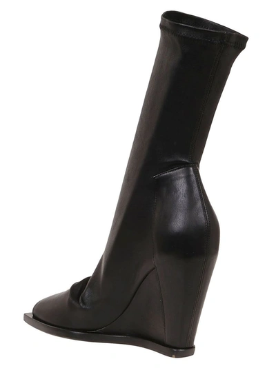 Shop Rick Owens Women's Black Leather Boots