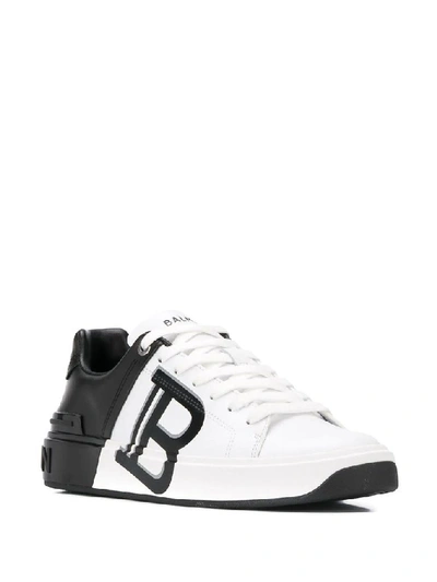 Shop Balmain Women's White Leather Sneakers