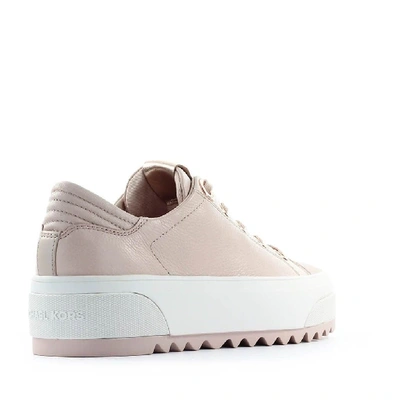 Shop Michael Kors Women's Pink Leather Sneakers