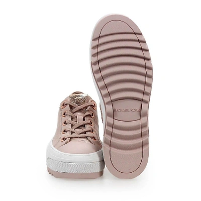 Shop Michael Kors Women's Pink Leather Sneakers