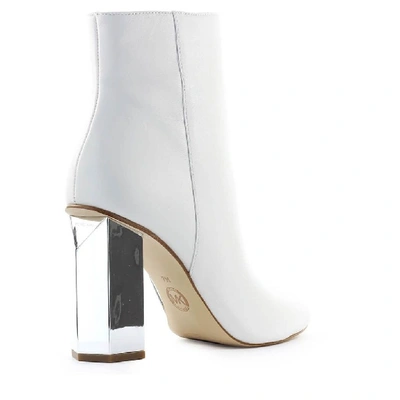 Shop Michael Kors Women's White Leather Ankle Boots