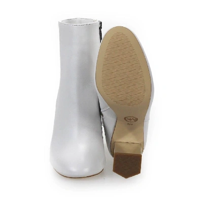 Shop Michael Kors Women's White Leather Ankle Boots