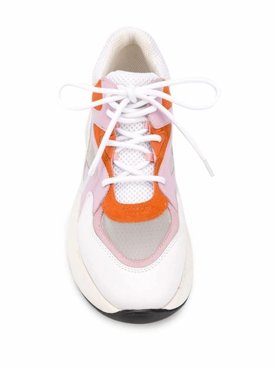 Shop Pinko Women's Pink Leather Sneakers