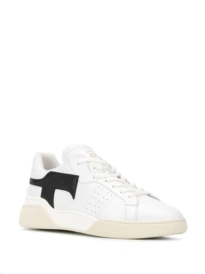 Shop Tod's Women's White Leather Sneakers