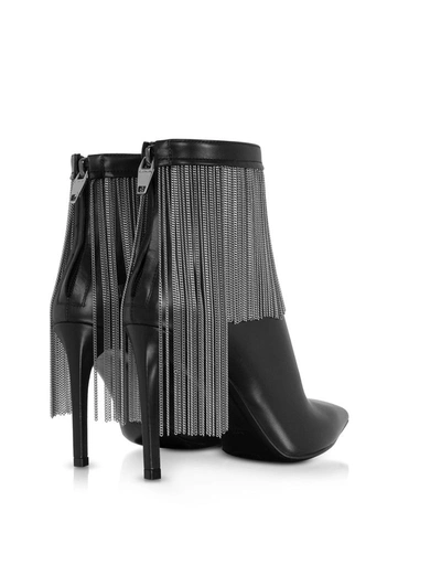 Shop Balmain Women's Black Leather Ankle Boots