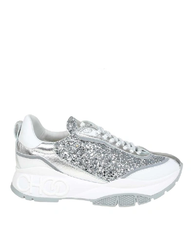 Shop Jimmy Choo Women's Silver Leather Sneakers