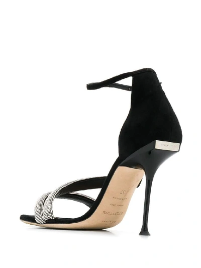 Shop Sergio Rossi Women's Black Leather Sandals