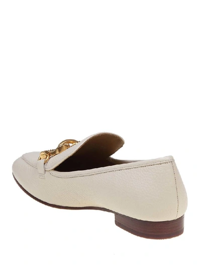 Shop Tory Burch Women's White Leather Loafers