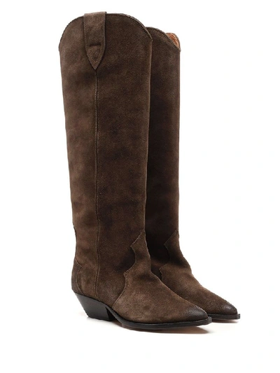 Shop Isabel Marant Women's Brown Suede Boots