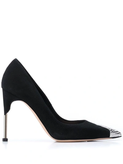 Shop Alexander Mcqueen Women's Black Leather Pumps