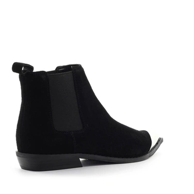 Shop Calvin Klein Women's Black Suede Ankle Boots