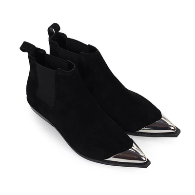 Shop Calvin Klein Women's Black Suede Ankle Boots