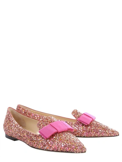 Shop Jimmy Choo Women's Pink Leather Loafers